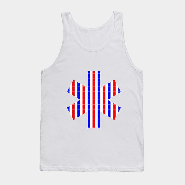 US flag colored asterisk Tank Top by MICRO-X